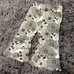 Kate Quinn Black and White Floral Kids Bottoms